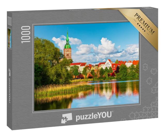 Puzzle 1000 Teile „Sommerpanorama von Stralsund, Mecklenburg-Vorpommern“