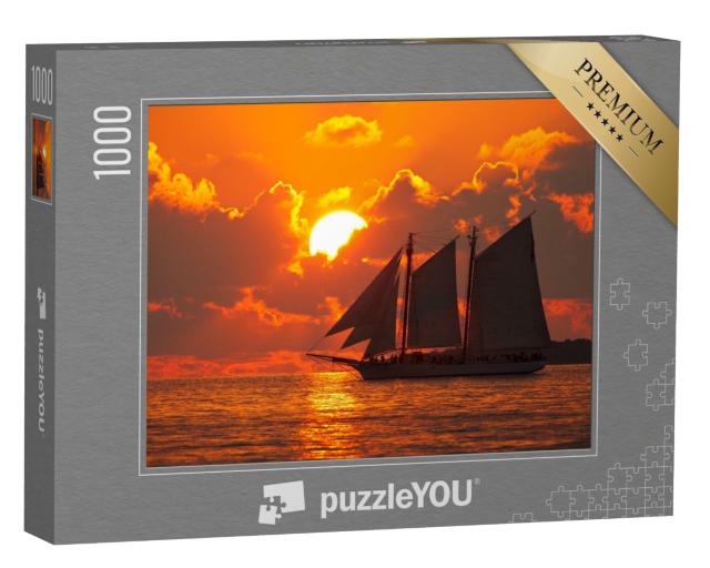 Puzzle 1000 Teile „Segelturn in den Sonnenuntergang, Key West“
