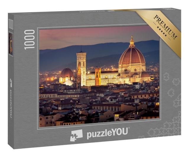 Puzzle 1000 Teile „Stadtbild von Florenz, im Zentrum der Dom auf der Piazza del Duomo“