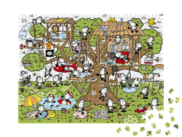 Puzzle 1000 Teile „sheepworld Baumhaus“