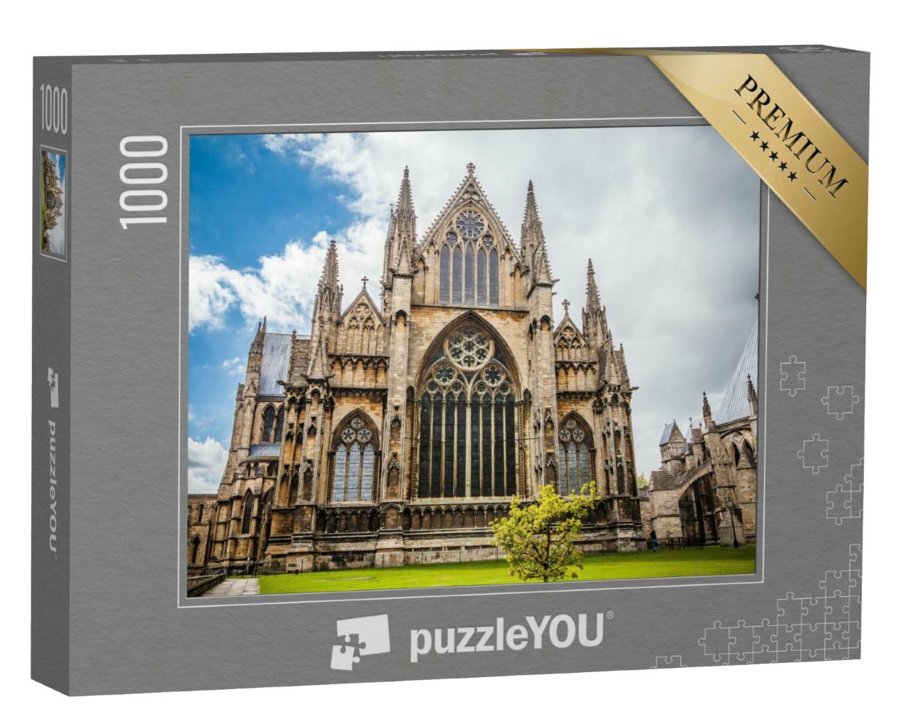 Puzzle 1000 Teile „Fassade der Kathedrale von Lincoln“