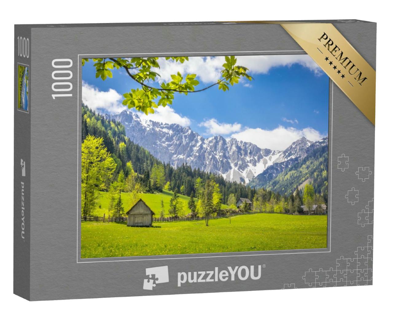 Puzzle 1000 Teile „Berglandschaft der Karawanken, Kärnten“