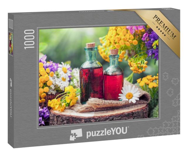 Puzzle 1000 Teile „Tinkturen aus Heilkräutern und Wildblumen“