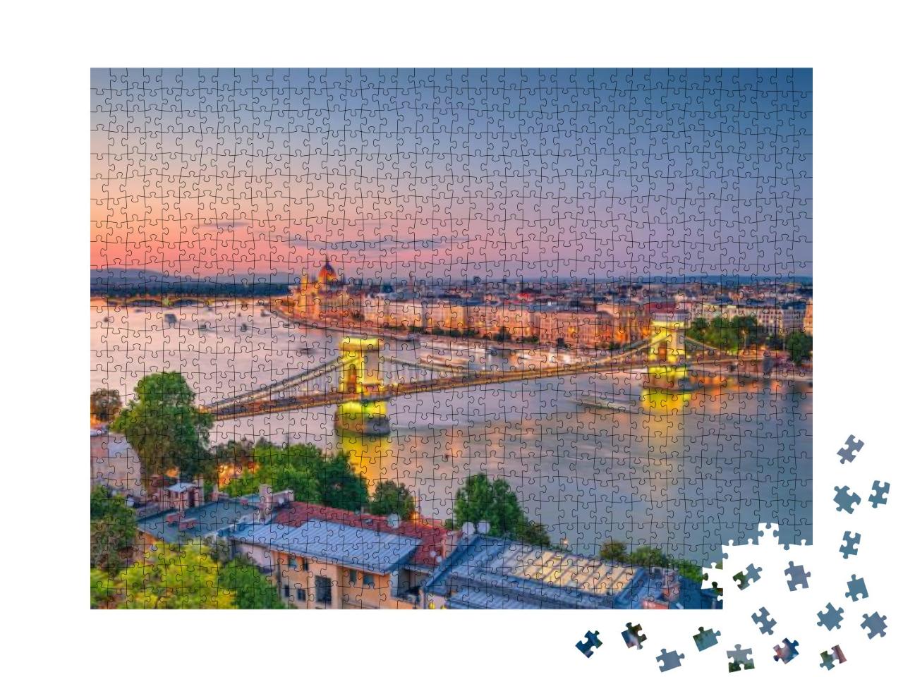 Puzzle 1000 Teile „Budapest an der Donau“