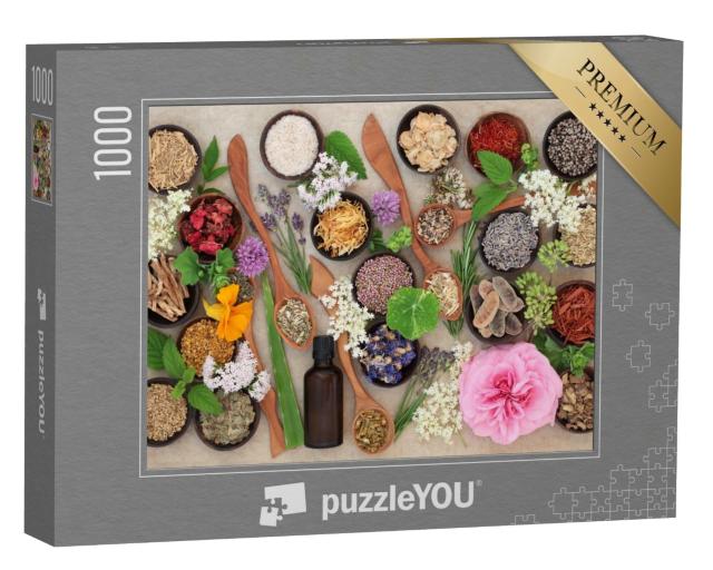 Puzzle 1000 Teile „Sortiment von getrockneten Blumen und Kräutern“
