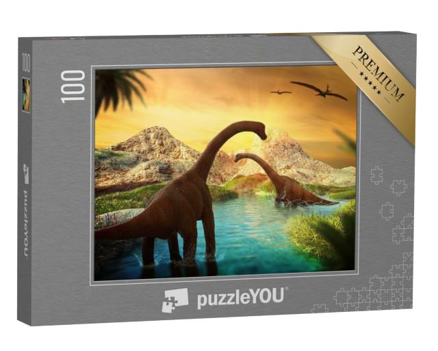 Puzzle 100 Teile „Die Welt der Dinosaurier“