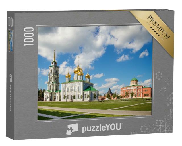 Puzzle 1000 Teile „Stadt Tula, Russland, die Himmelfahrts- und Dreikönigskathedrale des Tulaer Kremls“