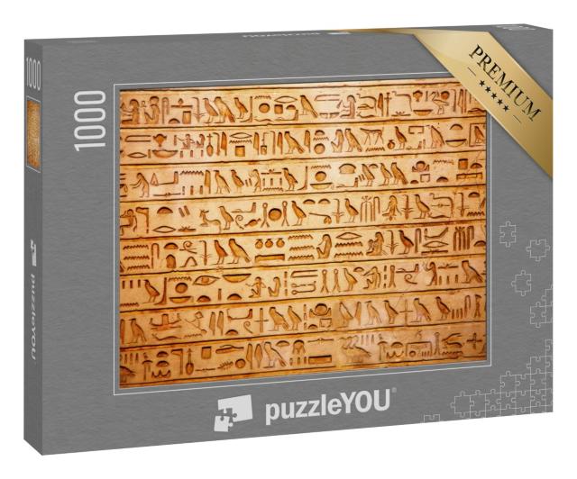 Puzzle 1000 Teile „Altägyptische Hieroglyphen in Stein geritzt“