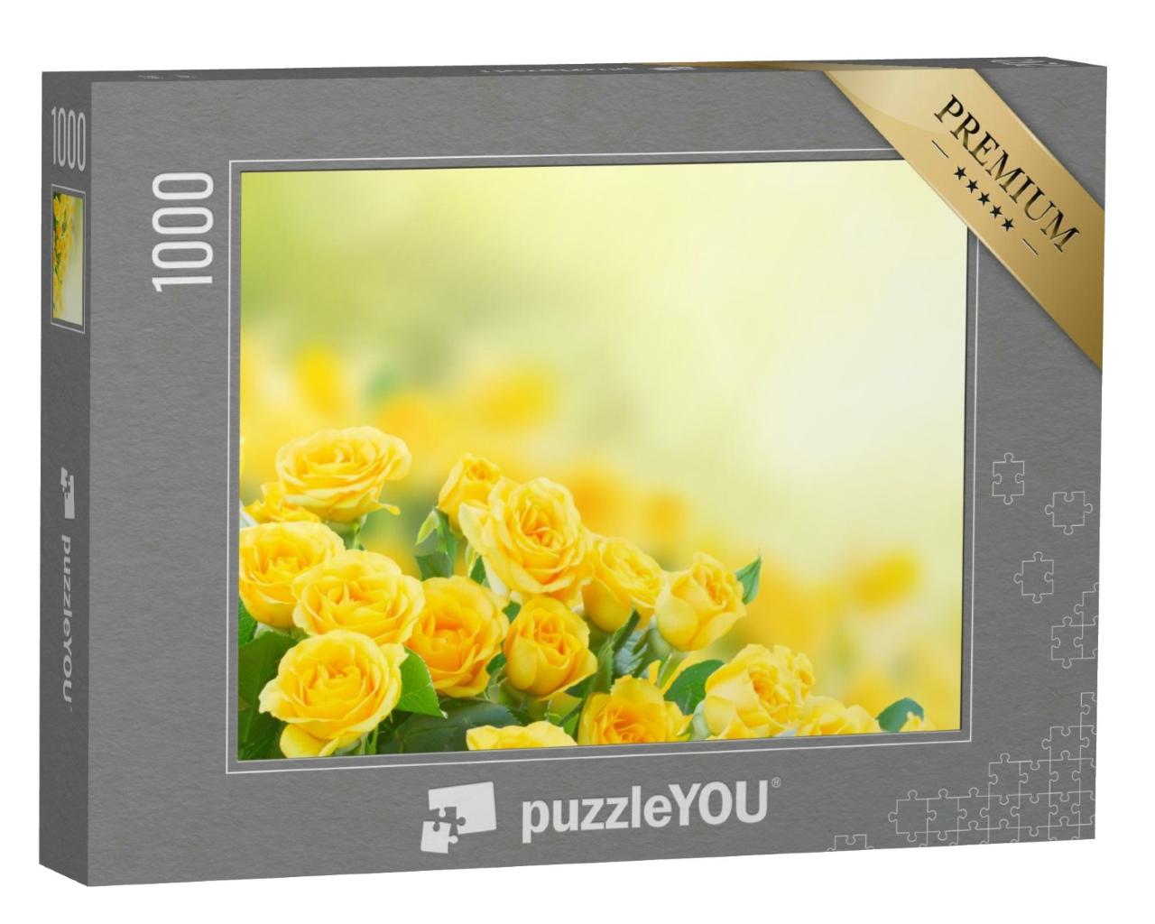 Puzzle 1000 Teile „Frische gelbe Rosen“