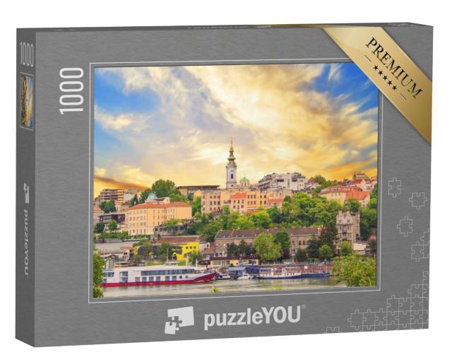 Puzzle 1000 Teile „Schöner Blick auf das historische Zentrum von Belgrad am Ufer der Sava, Serbien“