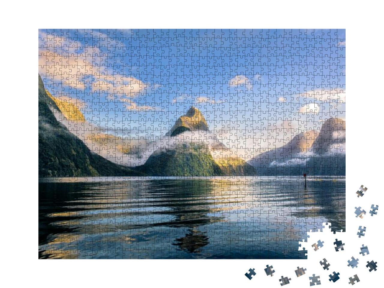 Puzzle 1000 Teile „Mitre Peak am Milford Sound“