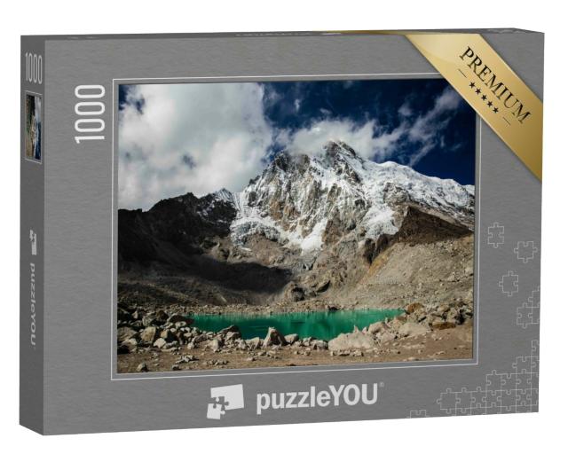 Puzzle 1000 Teile „Himmel, Berge im Eis und See am Mount Pumori, Himalaya“