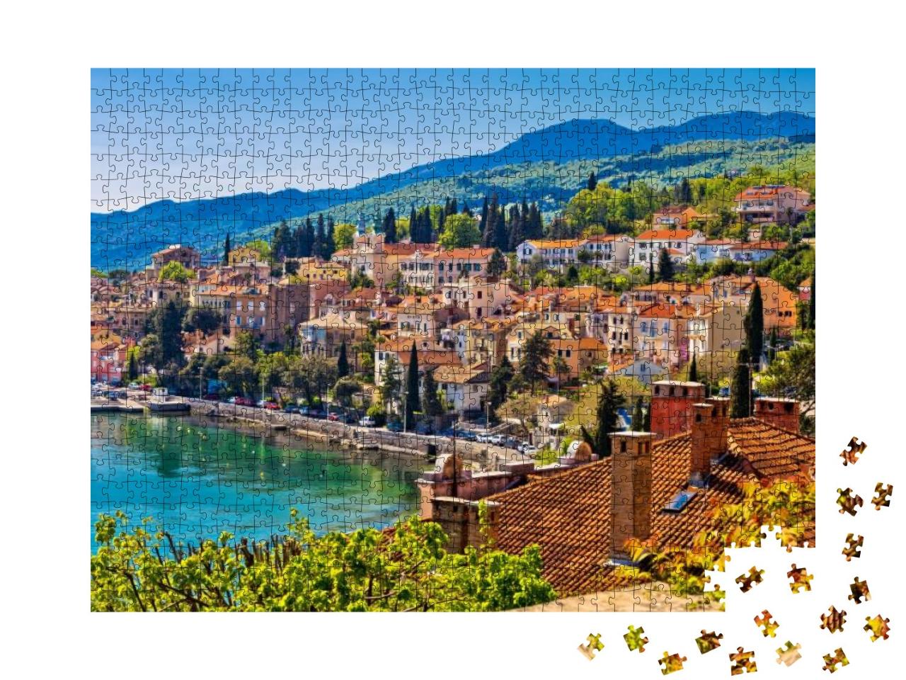 Puzzle 1000 Teile „Volosko mit Blick aufs Meer, Opatija Riviera von Kroatien“