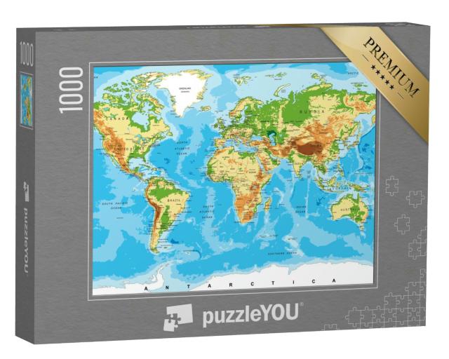 Puzzle 1000 Teile „Physikalische Weltkarte“
