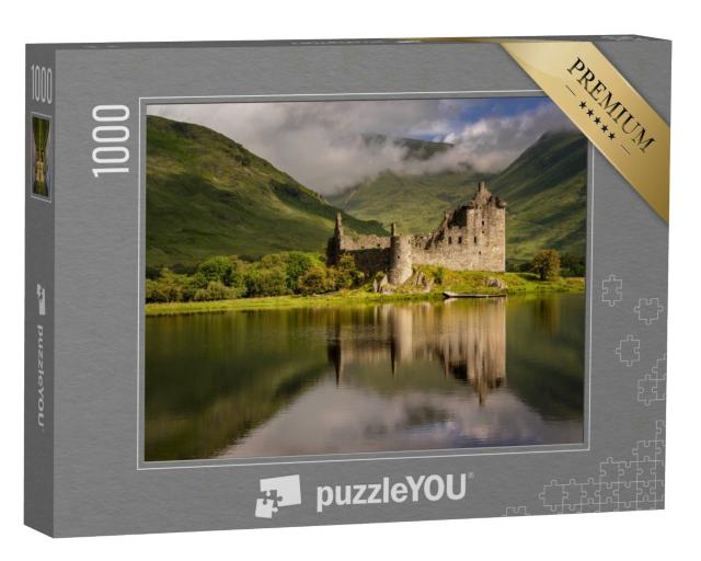 Puzzle 1000 Teile „Spiegelung von Kilchurn Castle im Loch Awe, Highlands, Schottland“