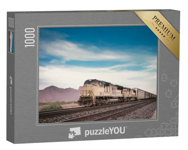 Puzzle 1000 Teile „Güterzuglokomotive in Arizona, USA“