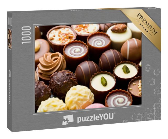 Puzzle 1000 Teile „Verführerische Schokoladenpralinen“