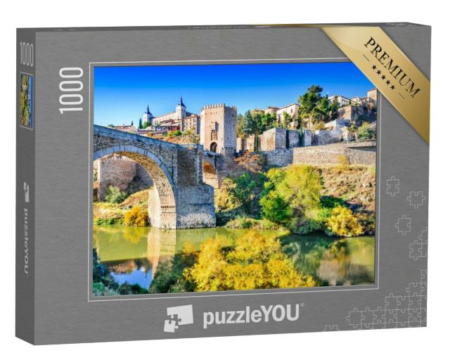 Puzzle 1000 Teile „Bogenbrücke über den Tejo, Toledo, Spanien“