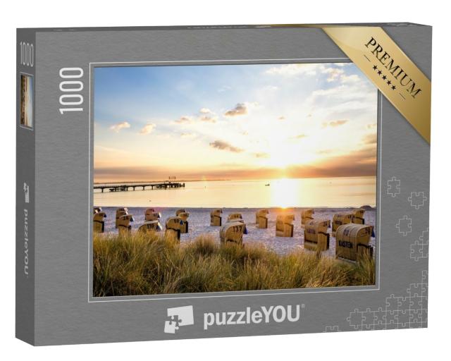 Puzzle 1000 Teile „Strand von Scharbeutz, Ostsee, Deutschland“