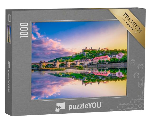 Puzzle 1000 Teile „Festung Marienberg und die Alte Mainbrücke, Würzburg, Bayern“