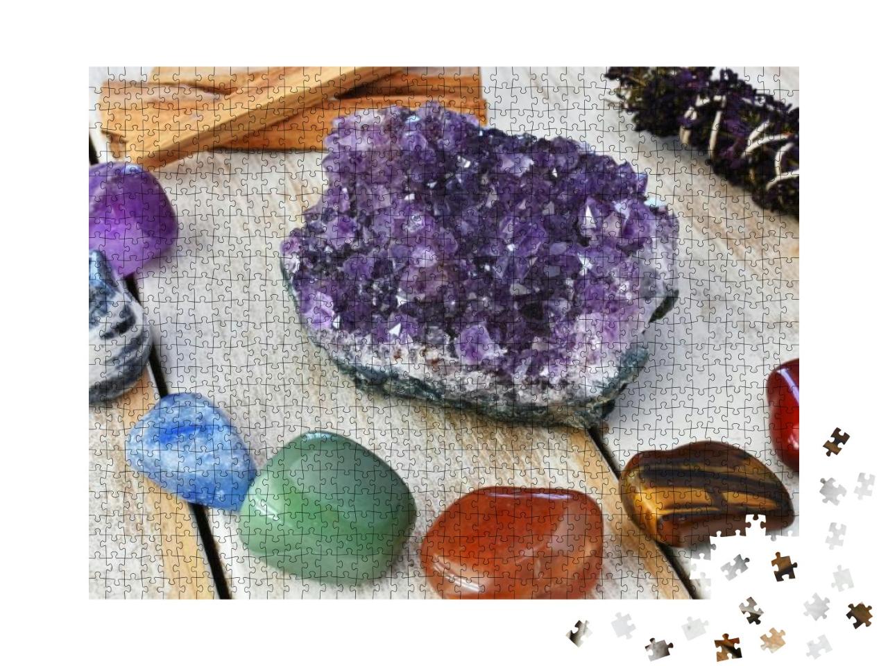 Puzzle 1000 Teile „Amethyst-Geodenkristall“