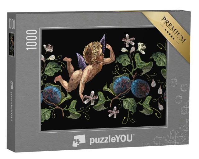 Puzzle 1000 Teile „Engel und Pflaumen g“