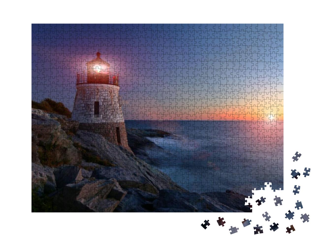 Puzzle 1000 Teile „Castle Hill Lighthouse im Sonnenuntergang“