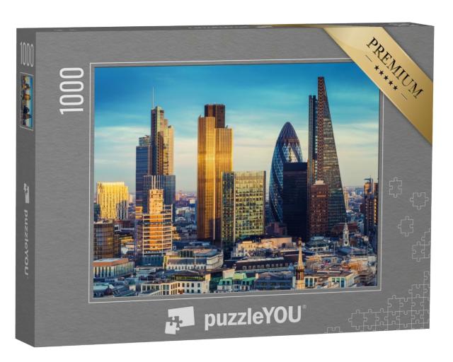 Puzzle 1000 Teile „Das Bankenviertel im Zentrum von London, England“