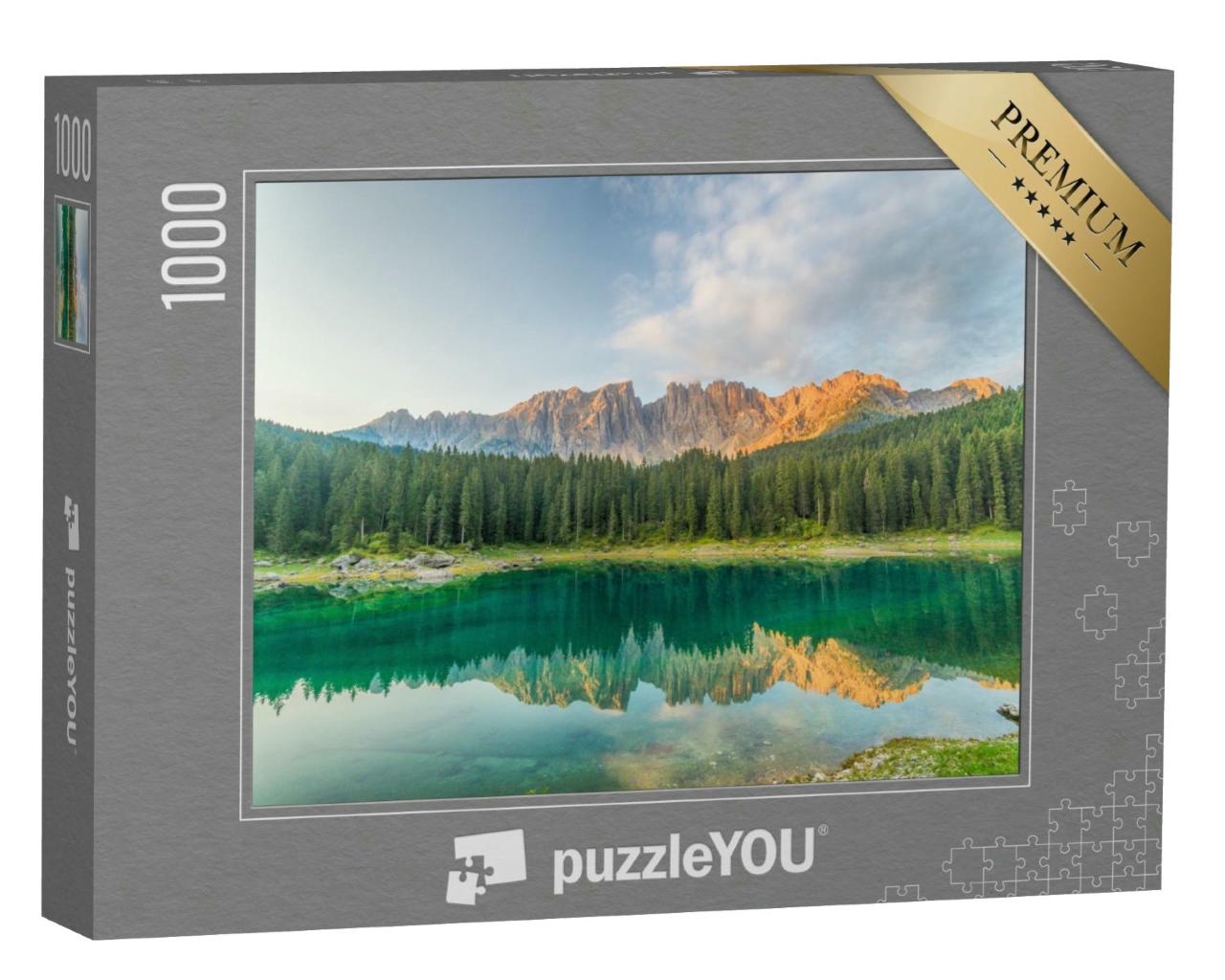 Puzzle 1000 Teile „Der Karersee in Südtirol, Italien“