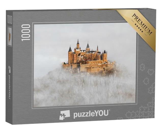 Puzzle 1000 Teile „Burg Hohenzollern über den Wolken, Deutschland“