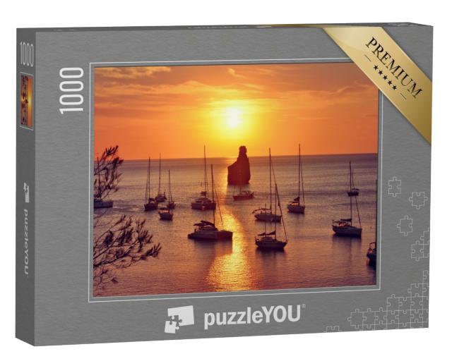 Puzzle 1000 Teile „Segelboot bei Sonnenuntergang, Ibiza“