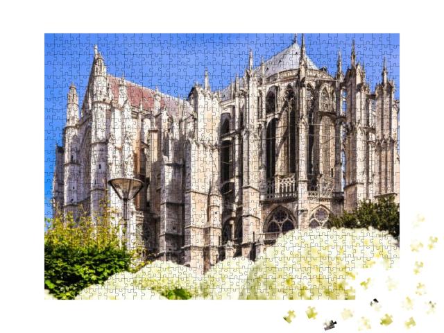 Puzzle 1000 Teile „Kathedrale St. Peter von Beauvais: Kirche im gotischen Stil, Frankreich“