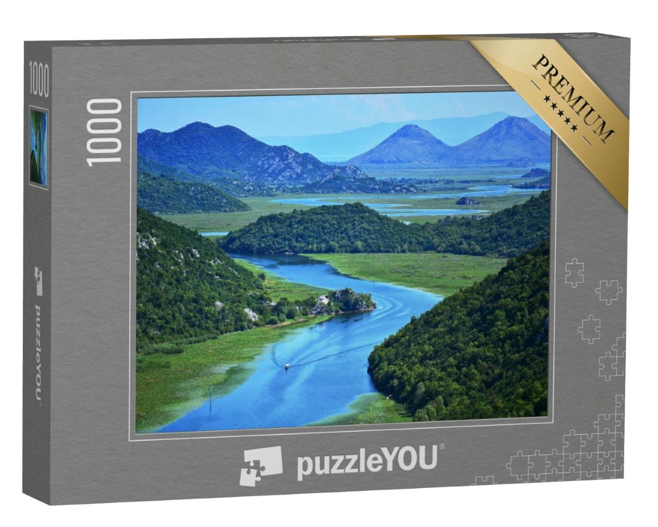 Puzzle 1000 Teile „Panorama eines gewundenen Flusses “