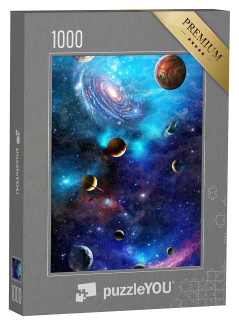 Puzzle 1000 Teile „Weltraum mit Nebel und Galaxien“