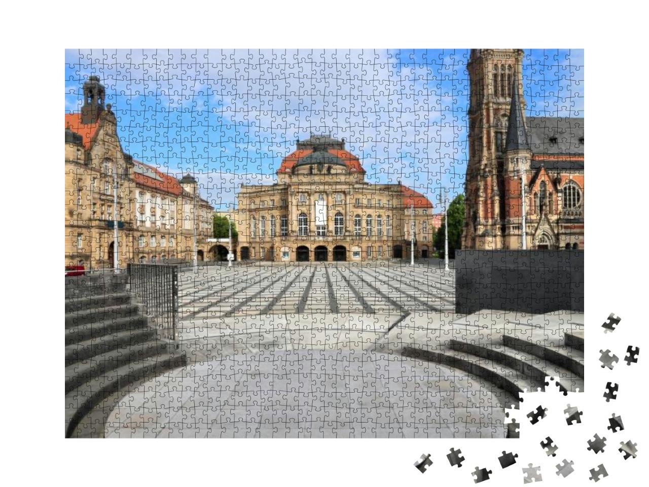 Puzzle 1000 Teile „Theaterplatz in Chemnitz, Deutschland“