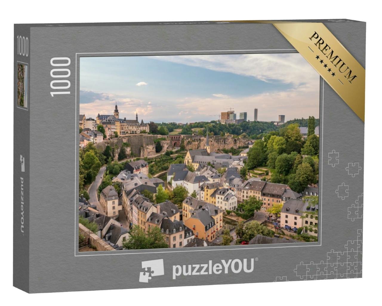 Puzzle 1000 Teile „Stadtteil Grund in Luxemburg-Stadt“