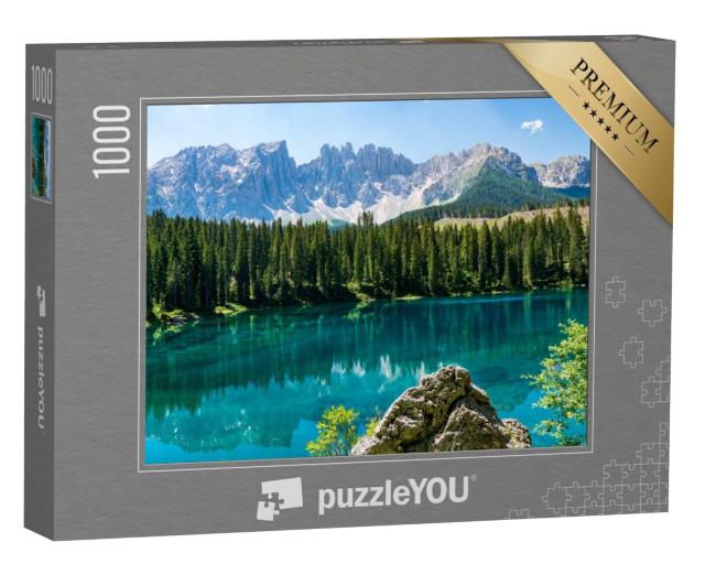 Puzzle 1000 Teile „Lago di Carezza, Provinz Bozen, Südtirol“