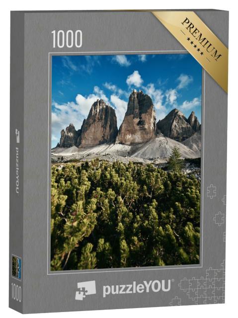 Puzzle 1000 Teile „Die Drei Zinnen in den Sextener Dolomiten, Italienische Alpen“