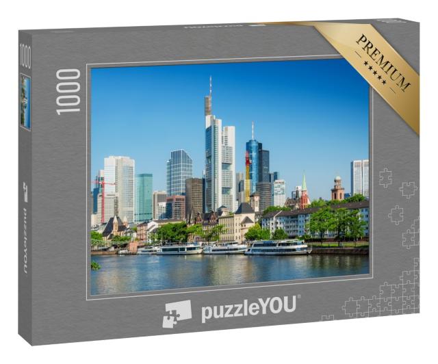 Puzzle 1000 Teile „Blick auf die Skyline von Frankfurt am Main, Hessen “