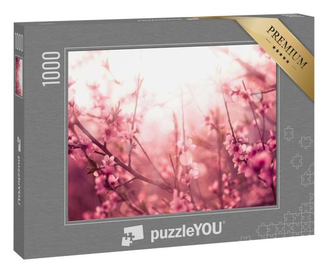 Puzzle 1000 Teile „Zartes Frühlingslicht in blühenden Kirschbaumzweigen“