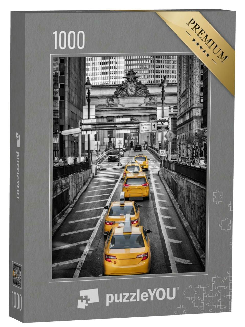 Puzzle 1000 Teile „Gelbe Taxen vor dem Grand Central Terminal, New York“