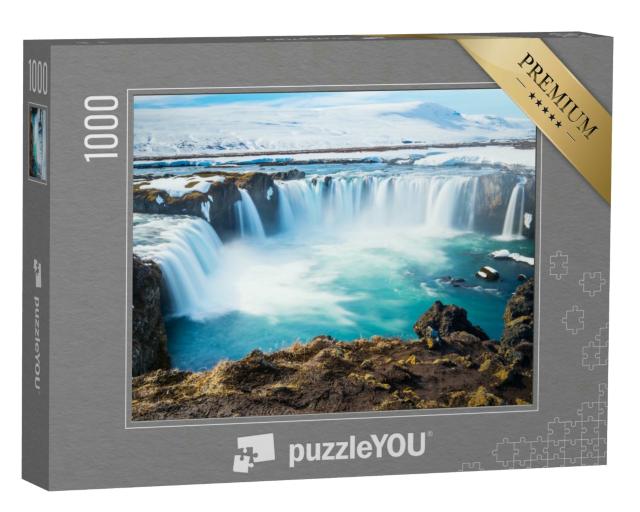 Puzzle 1000 Teile „Godafoss, einer der berühmtesten Wasserfälle in Island“