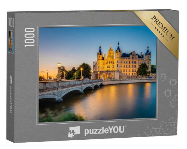 Puzzle 1000 Teile „Schweriner Schloss: Wahrzeichen der Landeshauptstadt von Mecklenburg-Vorpommern“