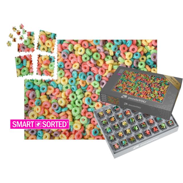 SMART SORTED® Puzzle 1000 Teile „Bunte Frühstückscerealien“
