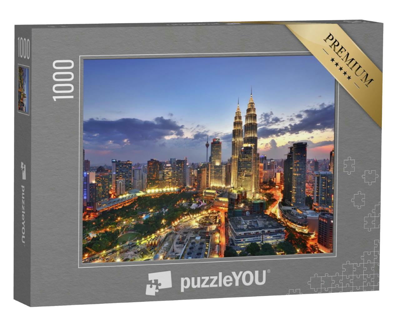 Puzzle 1000 Teile „Kuala Lumpur City Centre im Sonnenuntergang“