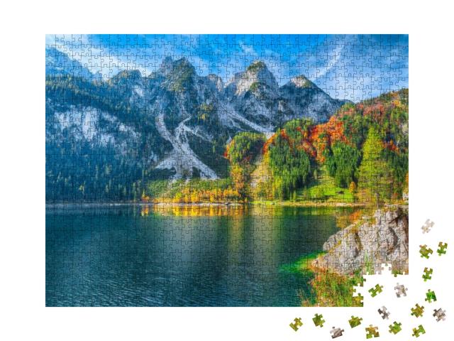Puzzle 1000 Teile „Herbst am Dachsteingipfel, Salzkammergut, Österreich“