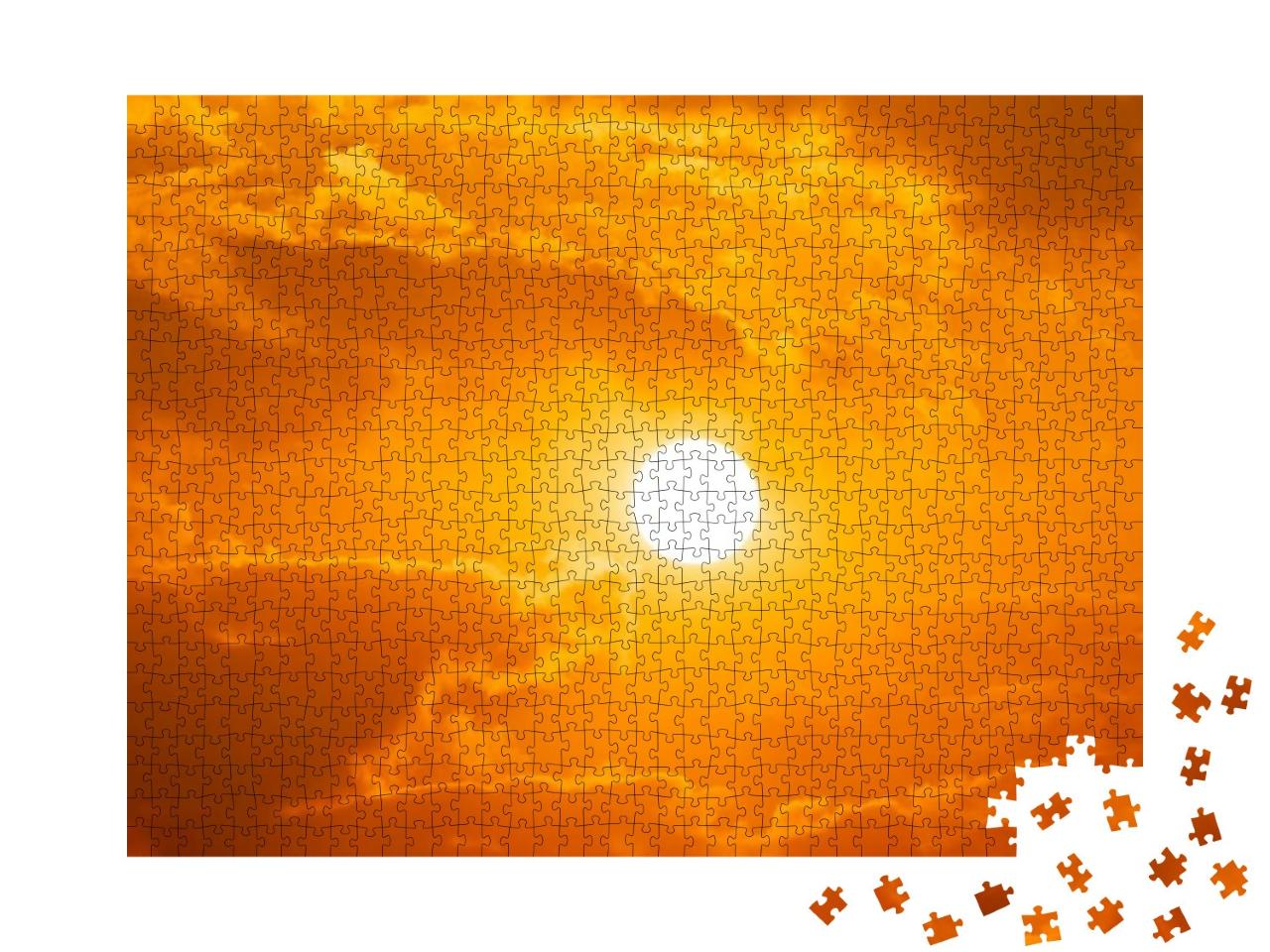 Puzzle 1000 Teile „Sonnenuntergang am glühenden Himmel“
