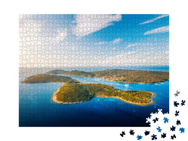 Puzzle 1000 Teile „Insel Ilovik am Kvarner Golf, Kroatien“