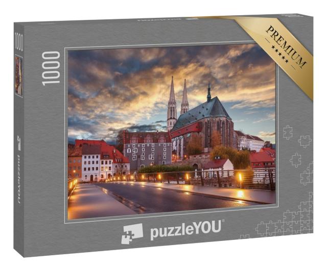 Puzzle 1000 Teile „Sonnenuntergang über der Peterskirche in Görlitz, Deutschland“