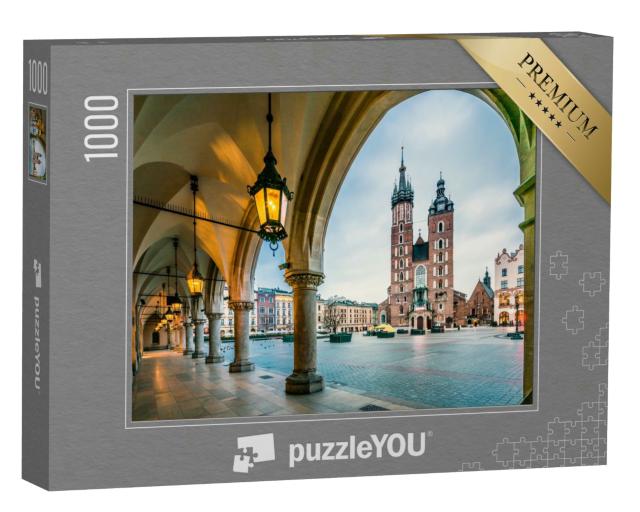 Puzzle 1000 Teile „Schöner Marktplatz von Krakau, Polen“